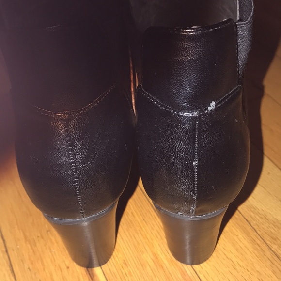 MARK Black Faux Leather Heeled Ankle Boots - Picture 7 of 7